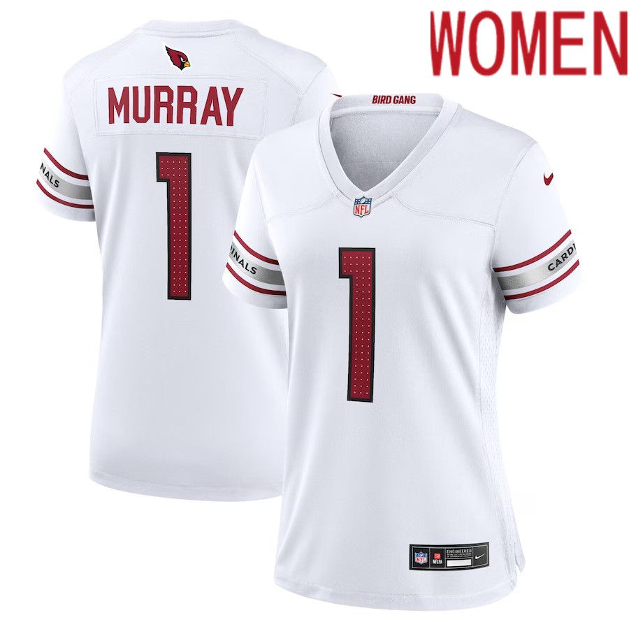 Women Arizona Cardinals 1 Kyler Murray Nike White Game Player NFL Jersey